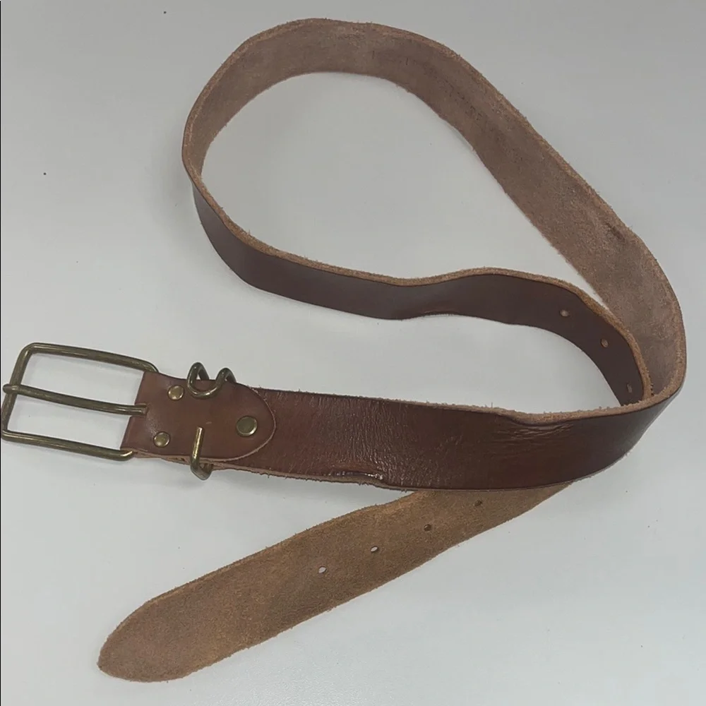 Men's Brown Leather Belt / 47” inch preowned